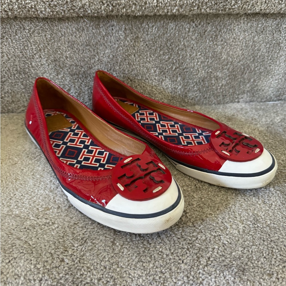 Tory Burch Cherry Red Channing Reva sneaker flats